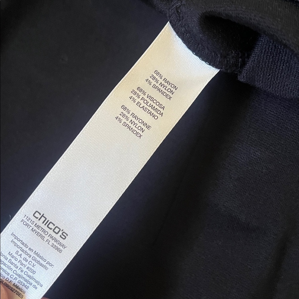 Chico’s black Ponte Wide Leg crop - 22in - size 1 - NWT! - Picture 4 of 9